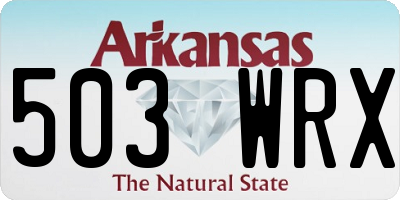 AR license plate 503WRX