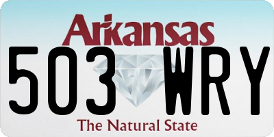 AR license plate 503WRY