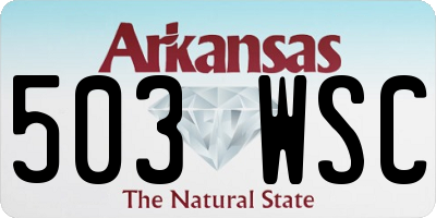 AR license plate 503WSC