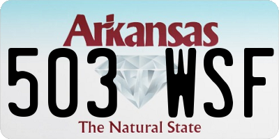 AR license plate 503WSF