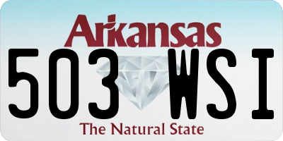 AR license plate 503WSI