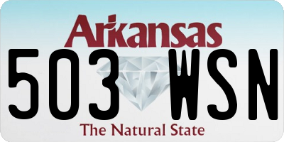 AR license plate 503WSN