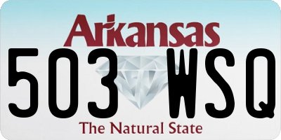 AR license plate 503WSQ