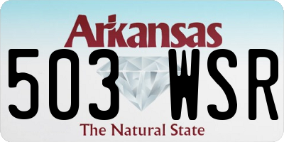 AR license plate 503WSR
