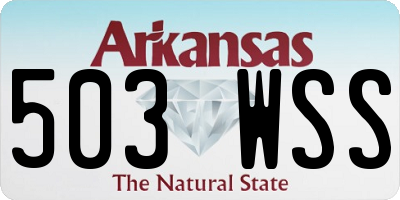 AR license plate 503WSS