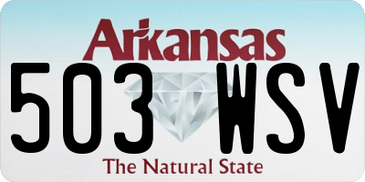 AR license plate 503WSV