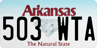 AR license plate 503WTA
