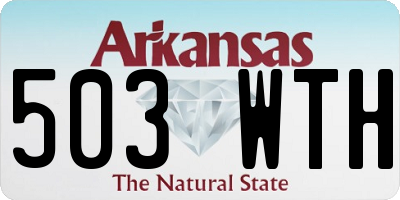 AR license plate 503WTH