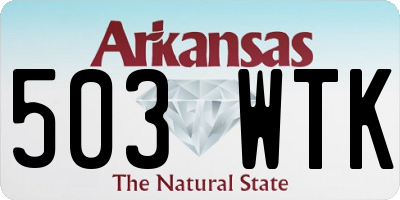 AR license plate 503WTK