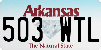 AR license plate 503WTL