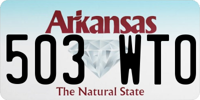 AR license plate 503WTO