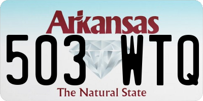 AR license plate 503WTQ