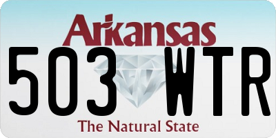 AR license plate 503WTR