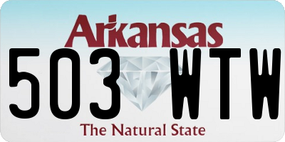 AR license plate 503WTW