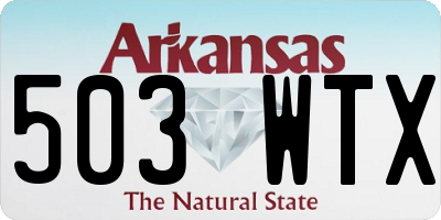 AR license plate 503WTX
