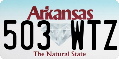 AR license plate 503WTZ