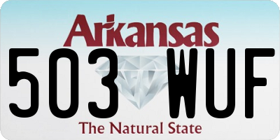 AR license plate 503WUF