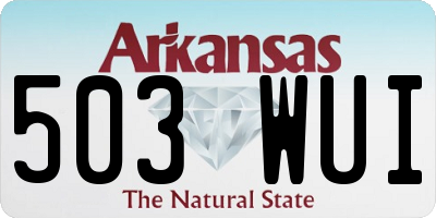 AR license plate 503WUI