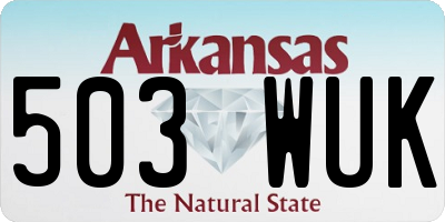 AR license plate 503WUK