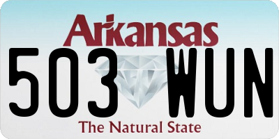 AR license plate 503WUN