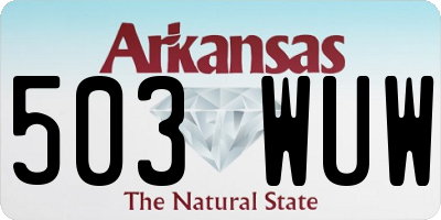 AR license plate 503WUW