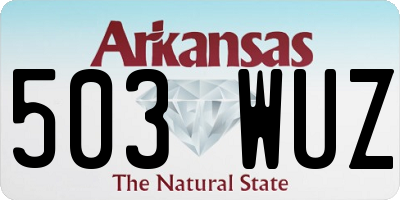 AR license plate 503WUZ