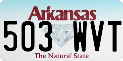 AR license plate 503WVT