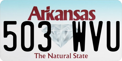 AR license plate 503WVU