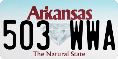 AR license plate 503WWA