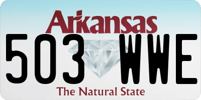 AR license plate 503WWE