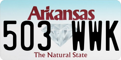 AR license plate 503WWK