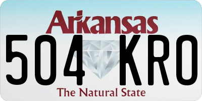 AR license plate 504KRO