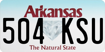 AR license plate 504KSU