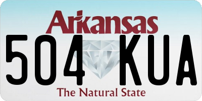 AR license plate 504KUA