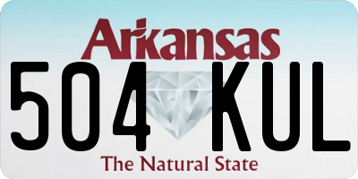 AR license plate 504KUL