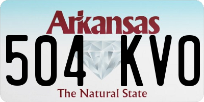 AR license plate 504KVO
