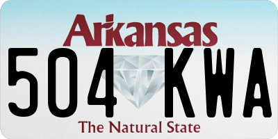 AR license plate 504KWA