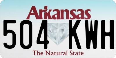 AR license plate 504KWH