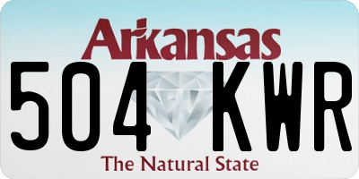 AR license plate 504KWR