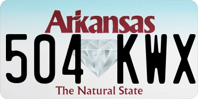 AR license plate 504KWX