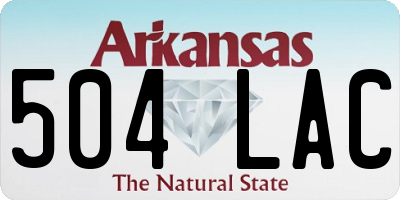 AR license plate 504LAC