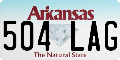 AR license plate 504LAG