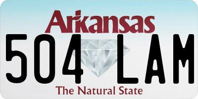 AR license plate 504LAM