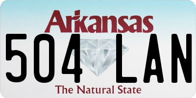 AR license plate 504LAN