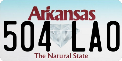 AR license plate 504LAO