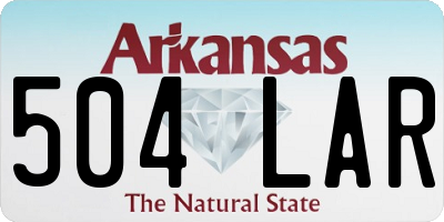 AR license plate 504LAR