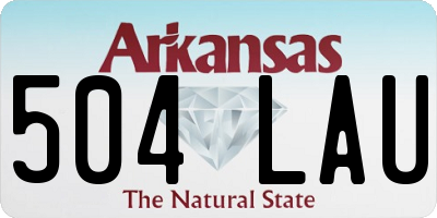 AR license plate 504LAU