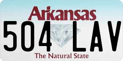 AR license plate 504LAV