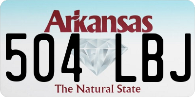 AR license plate 504LBJ