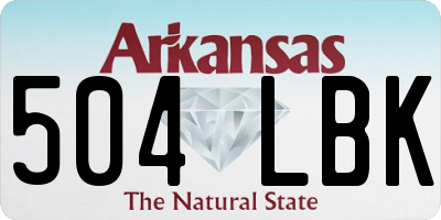 AR license plate 504LBK